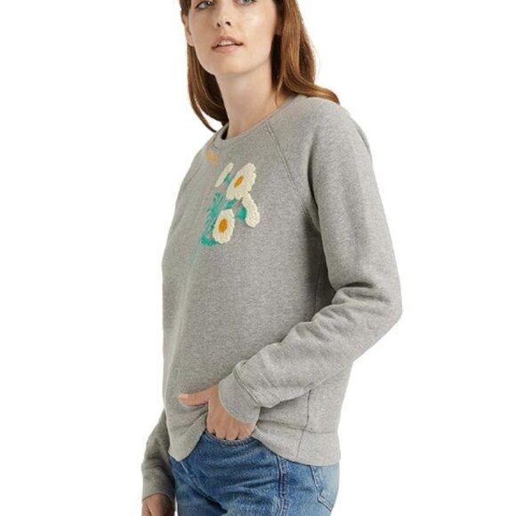 Lucky Brand Women's Long Sleeve Crew Neck Daisy Fresh Sweatshirt - Picture 11 of 14